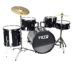 Toto TTD-5-BK Percussion 5-piece Drum Set with Cymbal - Black