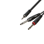 Roxtone SAYC130L2 3.5mm Stereo Jack to 2 x 6.35mm Mono Jack Audio Cable (2 Meters)