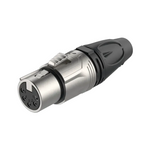 Roxtone RX5F-NT 5-Pole XLR Female Inline Cable Connector (Nickel Shell / Tin Contacts)