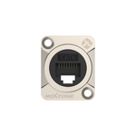 Roxtone RAE8FD-C6 CAT6 D-Series Shielded Panel Mount RJ45 Socket (Nickel Shell)