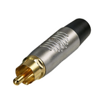 Neutrik RF2C-AU-0 RCA Phono Male Connector with Black Boot