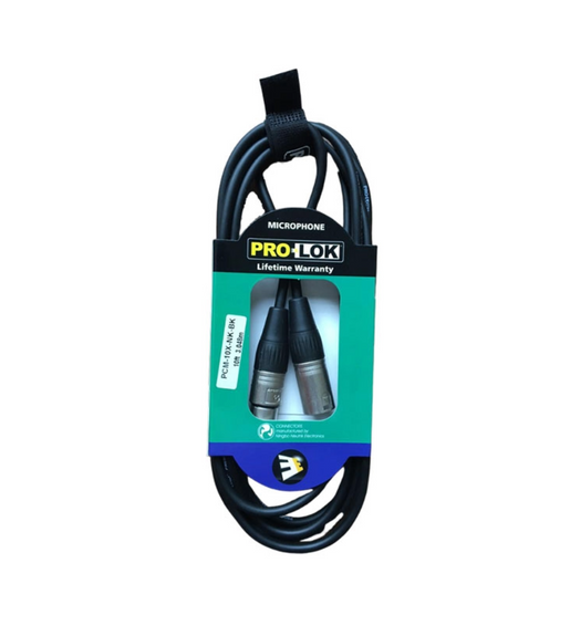 Prolok PCM6X-BLK-NK 6-Foot Low-Noise XLR Male to Female Cable