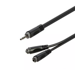 Roxtone RAYC400L0.2 Samurai Series 3.5mm Stereo to Dual 3.5mm Splitter - 0.2m