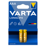 Varta 4103P2 Longlife 1.5V AAA Alkaline Batteries - 2 Pack