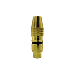Kentech 002-P13-813B Inline Gold-Plated Metal Female RCA Connector - Black