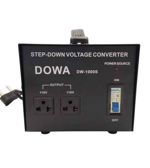 Dowa TRF TC1000 1000W Enclosed Step-Down Voltage Converter (220V to 110V)