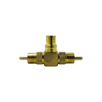 Kentech 002-S16-609 RCA Coupler (Female to Dual Male Y-Splitter - Gold Metal)