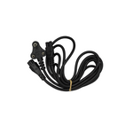 Digitech LEDCL IEC Double Clover 3-Pin Socket to 3-Pin AC Mains Plug Cable (2 Meters)