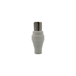 Kentech JX3138 TV Coaxial Male Plug [Plastic Screw-Type] (White)