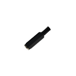 Kentech JX3032A 6.35mm Mono Inline Socket (Black Plastic)