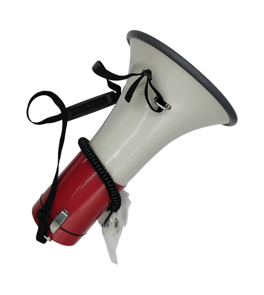 Kentech 25W Pistol Grip Megaphone with Siren and Detachable Loose Microphone