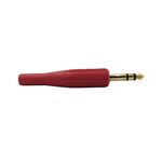 Kentech 11MIC115SRP1 6.35mm Stereo Jack Plug Gold/Red