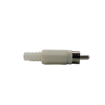 Kentech 753634 / CJP3044NWP RCA Male Plug Plastic Connector (White)