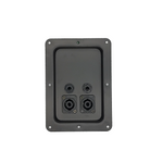 Jumbo Audio Y19-40 Recessed Speaker Terminal Dish Plate (2x Speakon + 2x 6.35mm Jacks)