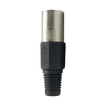 Kentech SX025 3-Pin Male Metal XLR Plug with Black Tail