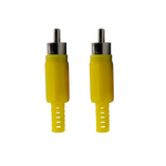 Kentech 753633 / CJP3044Y RCA Male Plug Connectors – Yellow (Pack of 2)