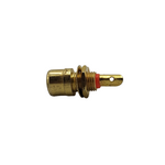 Kentech CJP4010GR Gold-Plated Metal RCA Male Plug (Red Accent)