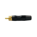 Neutrik RF2C-AU-0 Professional Gold-Plated RCA Male Connector (Black Boot)