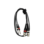 Tecnix TS-2XLRF-2J-1.5M Dual XLR Female to Dual 6.35mm Jack Cable (1.5m)