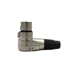 Kentech SX076 Right-Angle Metal 3-Pin Female XLR Connector (Black)