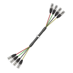Roxtone MSL4CL6 4-Channel XLR Male to XLR Female Multicore Extension Cable (6m)