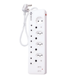 Waco A0013170 / SN028USB 8-Way Multiplug Extension Socket with USB (0.5m)