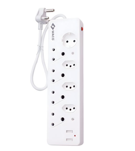 Waco A0013170 / SN028USB 8-Way Multiplug Extension Socket with USB (0.5m)