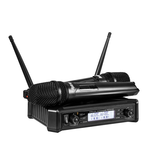 Hybrid U-DV B Dual Handheld  Wireless Microphone System