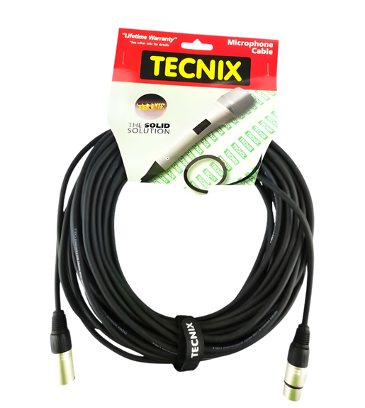 Tecnix TMC15M-NK XLR Microphone Cable - 15m Black
