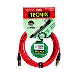 Tecnix TMC5M-NK-RED XLR-XLR Microphone Cable - 5m Red