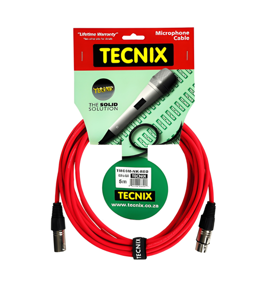 Tecnix TMC5M-NK-RED XLR-XLR Microphone Cable - 5m Red
