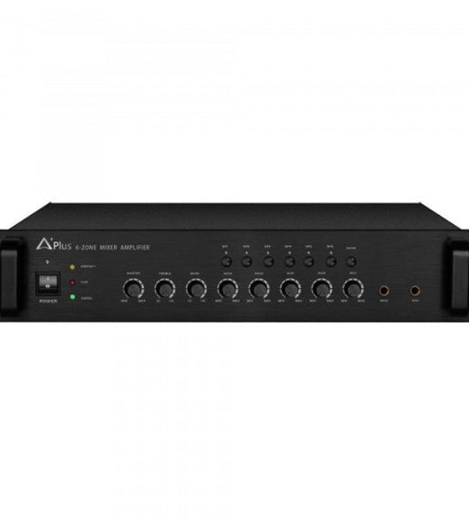 A PLUS AP - 6Z120 PA Mixer Amplifier 120W 100V with 6 Pre Mixer Zones - 