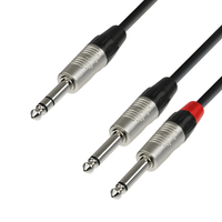 Adam Hall K4YVPP0300 6.3 mm Jack stereo to 2 x 6.3 mm Jack mono Adam Hall K4YVPP0300 6.3 mm Jack stereo to 2 x 6.3 mm Jack mono