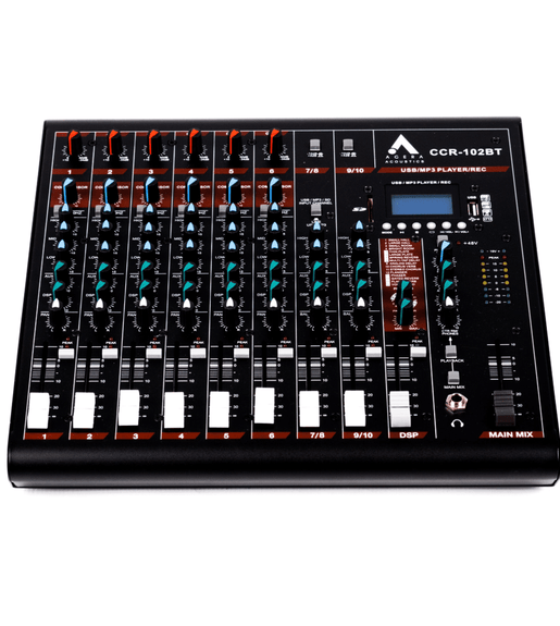 Agera Acoustics CCR - 102BT 10 Channel Analog Mixing Console - 