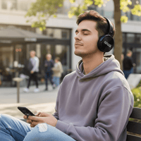 Aiwa AWXB350 2 in 1 Bass Boost Swiveling Bluetooth V5.0 40mm Headphone Set - 6001889054805