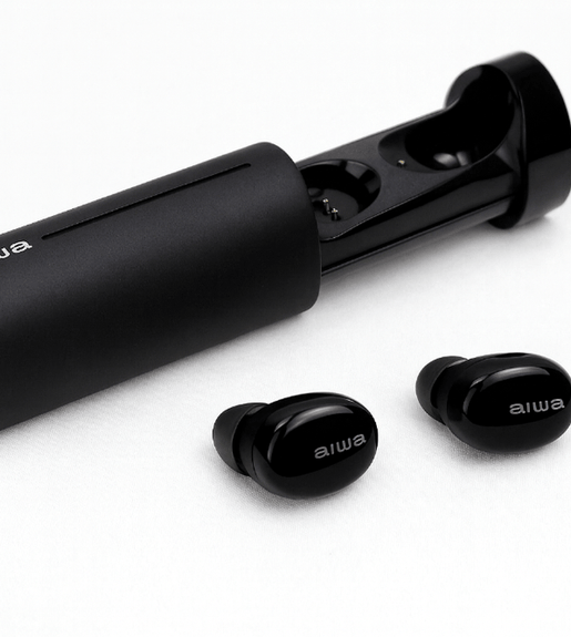 Aiwa TWS BT5.1 Earphones & Smart Aluminum Charging Case - 