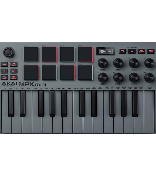 Akai MPK Mini MK3 MIDI Controller (Special Edition Grey) - 0694318025659