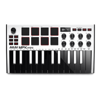 Akai MPK MINI MKIII MIDI Controller - White - 0694318024928