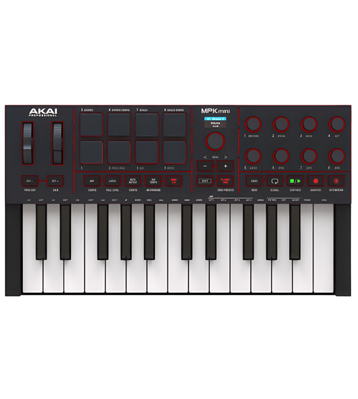 Akai Professional MPK Mini IV – 25 - Key USB MIDI Keyboard Controller Black - 0694318025850