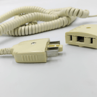 Akayo STSA5-7.5MP1 Telephone Plug to Socket Coiled Extension Lead (7.5m - P1) - 