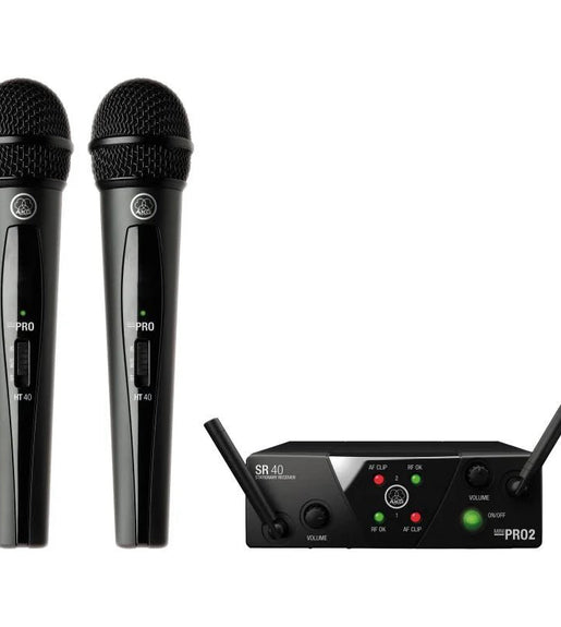 AKG WMS40 MINI2 Dual Handheld Vocal Microphone Set - 885038033080