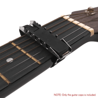 Alice A003A Elastic Classic Guitar Capo | Fully Adjustable | Black - 
