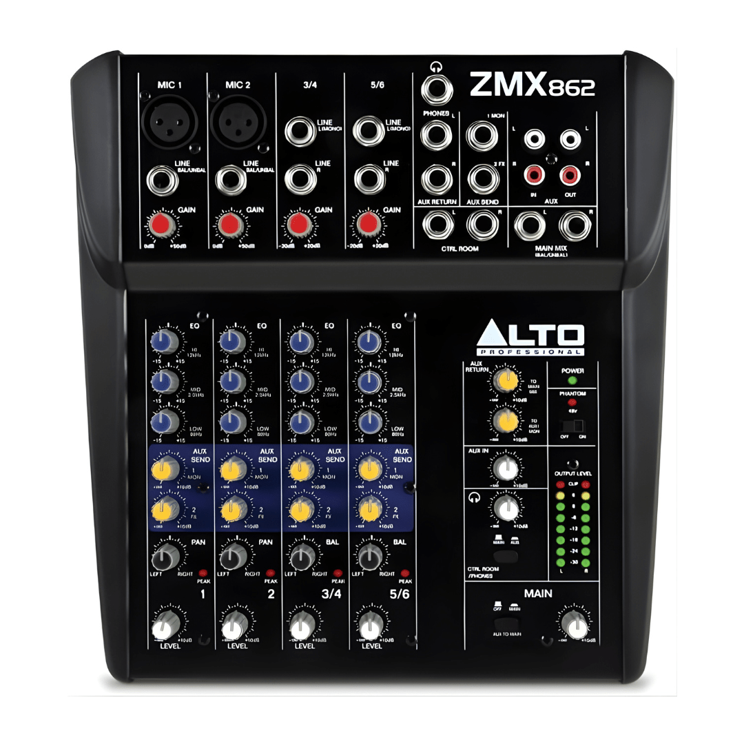 Alto Professional ZMX862 Mixer 6-Channel Compact Powered Mixers Alto Professional ZMX862 Mixer 6-Channel Compact Powered Mixers