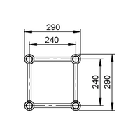 Alustage AL34200 QUAD 290 Aluminum Truss Segment (2 Metre) - 