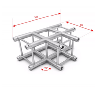 Alustage Quad 290 Truss T - Piece Aluminum 4 - Way - 