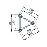 Alustage Trio 290 Truss - 0.5 meters - 