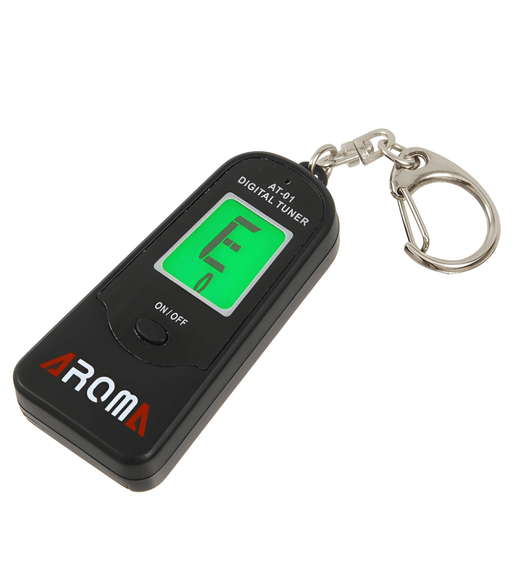 Aroma AT - 01 Keyring Guitar Tuner | Portable Clip - On Chromatic Tuner - 694320768087