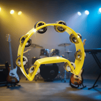 Ashton AT - HNT16SYL Half - Moon Tambourine - Yellow - 