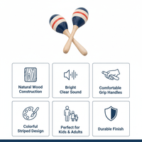 Ashton MA3 19cm Percussion Maracas (Pair) - 930006006453