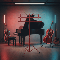 Ashton MS3127R Folding Music Stand with Carry Bag - Red - 